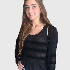 Authentic Black CHANEL Cropped Cardigan
P22387W03216